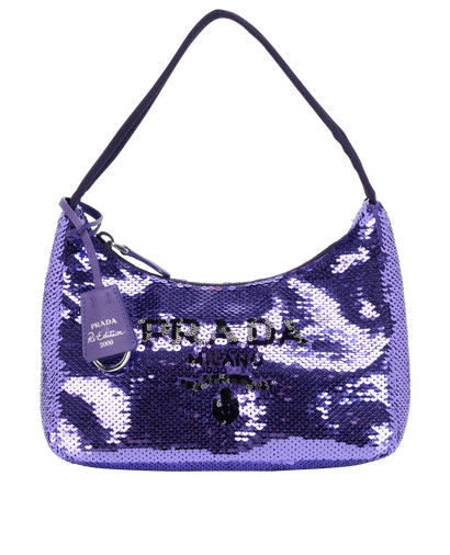 Sequined Re-Edition 2000, &pound;750, Handbags, Purple, Nylon, Front view